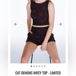 Blackmilk clothing Cat demons wifey top